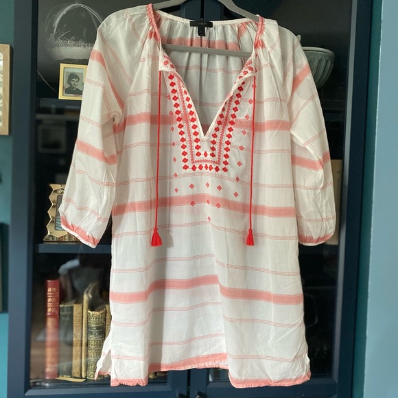 J. Crew Tops - J.Crew embroidered cotton tunic